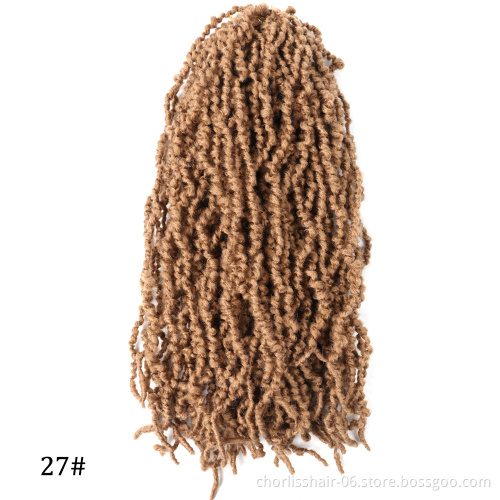 New Arrival 22''10 Strands Goddess Crochet Braiding Curly Natural Faux Locs Crochet Braids Afro Synthetic Hair Extension